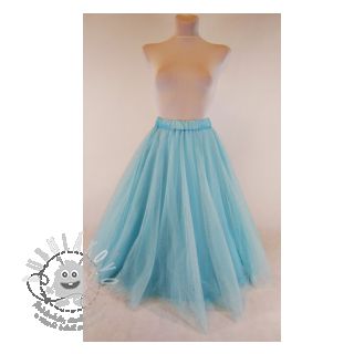 Tyl na TUTU ROYAL SPARKLE light blue gold