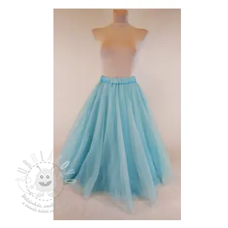 Tyl na TUTU ROYAL SPARKLE light blue gold