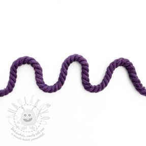 Bavlněná šňůra kroucená 8 mm purple