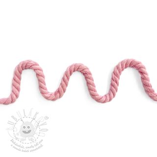 Bavlněná šňůra kroucená 8 mm pink