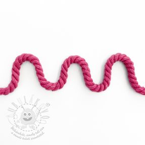 Bavlněná šňůra kroucená 8 mm fuchsia