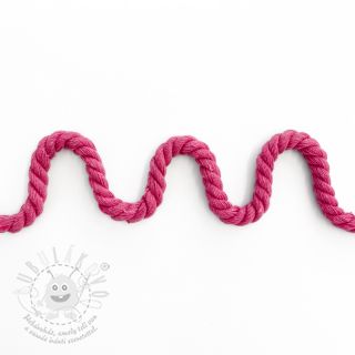 Bavlněná šňůra kroucená 8 mm fuchsia