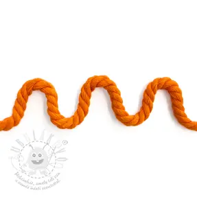 Bavlněná šňůra kroucená 8 mm orange