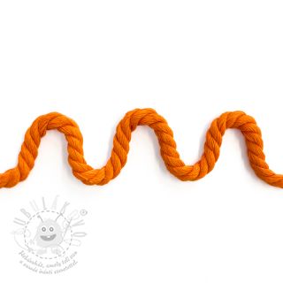 Bavlněná šňůra kroucená 8 mm orange