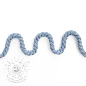 Bavlněná šňůra kroucená 8 mm light blue