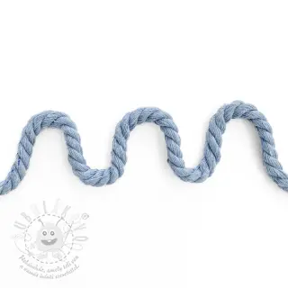 Bavlněná šňůra kroucená 8 mm light blue
