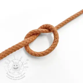 Bavlněná šňůra 5 mm caramel