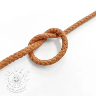 Bavlněná šňůra 5 mm caramel