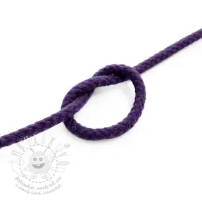 Bavlněná šňůra 5 mm purple