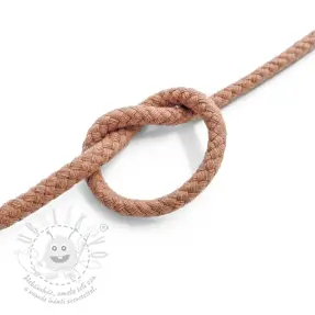 Bavlněná šňůra 5 mm salmon