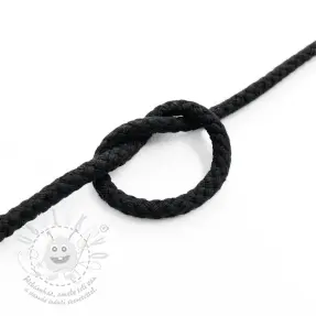 Bavlněná šňůra 5 mm black