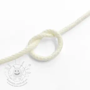 Bavlněná šňůra 5 mm off white