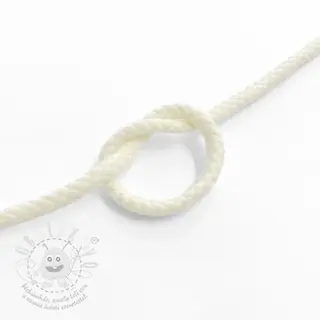 Bavlněná šňůra 5 mm off white
