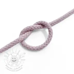 Bavlněná šňůra 5 mm washed pink