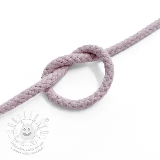 Bavlněná šňůra 5 mm washed pink