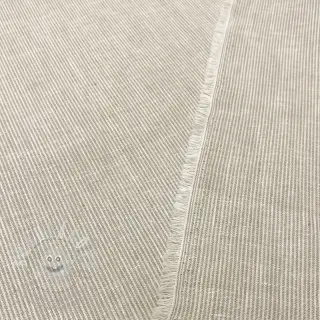 Len s bavlnou Lira mini stripe beige