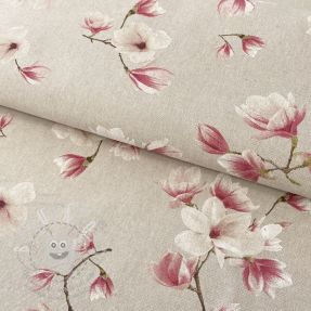 Dekorační látka Linenlook Floral magnolia bloom