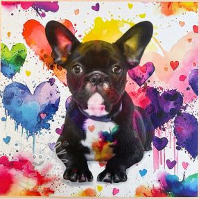 Umělá kůže KARIA French Bulldog PANEL