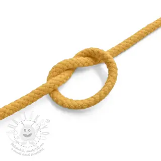 Bavlněná šňůra 5 mm ochre