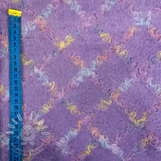 Umělá kožešina s tylem MULTI lilac
