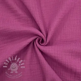 Dvojitá gázovina/mušelín cerise