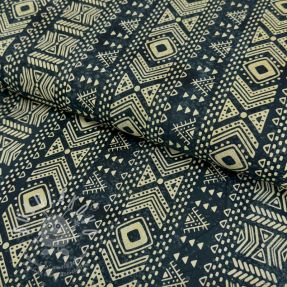 Bavlněná látka UNIQUE BATIK design K petrol