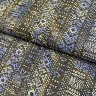 Bavlněná látka UNIQUE BATIK design K brown