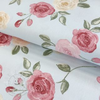 Dekorační látka premium Romantic floral rose