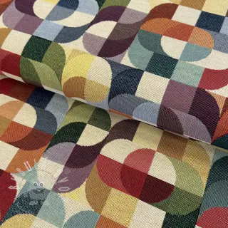 Dekorační látka GOBELIN PREMIUM Graphic retro shapes
