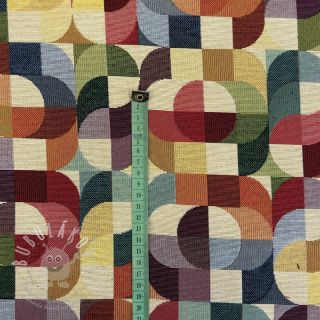 Dekorační látka GOBELIN PREMIUM Graphic retro shapes