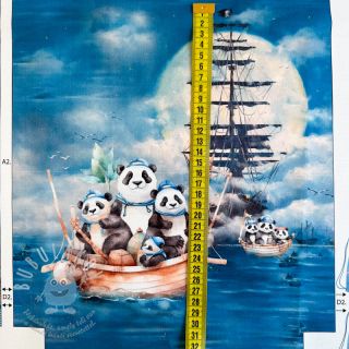 Dekorační látka KIDS BACKPACK Sailor Panda PANEL