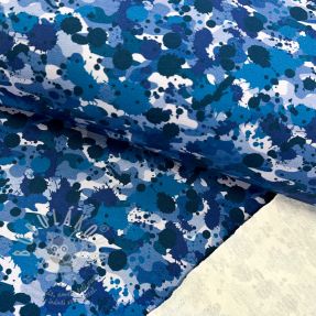 Teplákovina Camo splash blue digital print