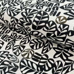 Dekorační látka jacquard GALET allover noir blanc