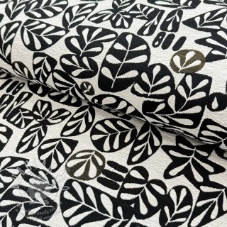Dekorační látka jacquard GALET allover noir blanc