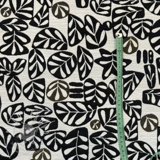 Dekorační látka jacquard GALET allover noir blanc