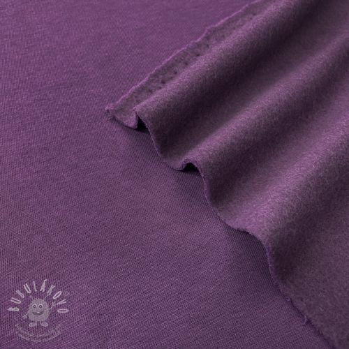 Levně Teplákovina počesaná JOGGING dark purple