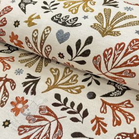 Dekorační látka jacquard FIGUERAS allover blanc