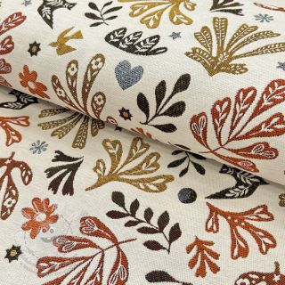 Dekorační látka jacquard FIGUERAS allover blanc