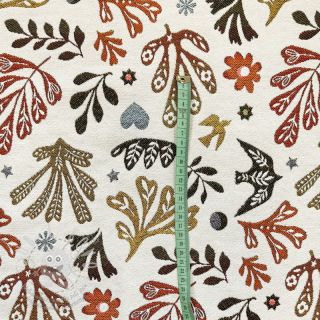 Dekorační látka jacquard FIGUERAS allover blanc