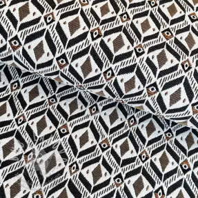 Dekorační látka jacquard MOANA allover taupe