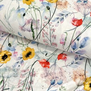 Úplet VISCOSE LYCRA HEAVY Flowers and more A digital print