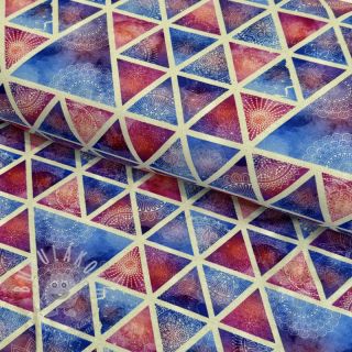 Úplet VISCOSE LYCRA HEAVY Mandala triangle C digital print