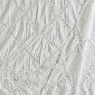 Bavlněná látka Patchwork handmade white