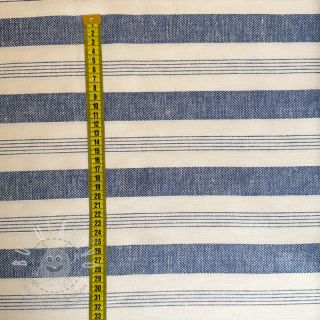 Len YARN DYED BIG Stripe blue