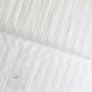 Bavlněná látka VOILE LUREX Stripe white