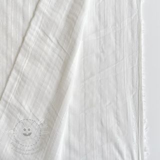 Bavlněná látka VOILE LUREX Stripe white