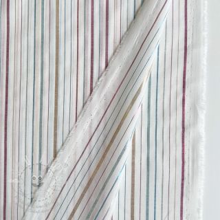 Bavlněná látka LUREX stripes white