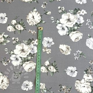 Šifon Bouquet grey