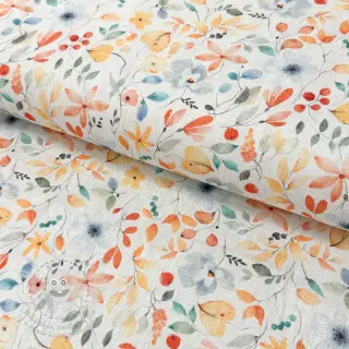 Len s bavlnou Pretty florals deisgn D digital print