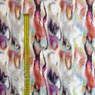 Bavlněná látka EMBROIDERY Scattered stain digital print